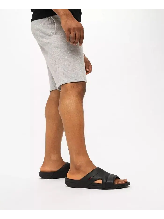 Мужские кожаные шлепанцы для бассейна Freeway FitFlop — изображение 5 из 5, черный