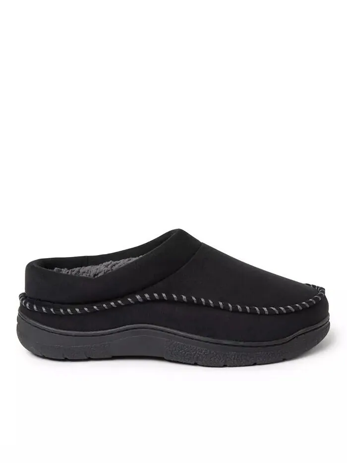 Мужские мокасины Thompson Toe Clog House Shoe Slipper Dearfoams — изображение 2 из 6, черный