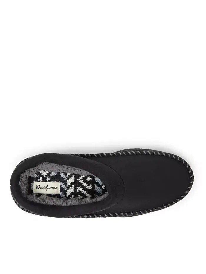 Мужские мокасины Thompson Toe Clog House Shoe Slipper Dearfoams — изображение 4 из 6, черный
