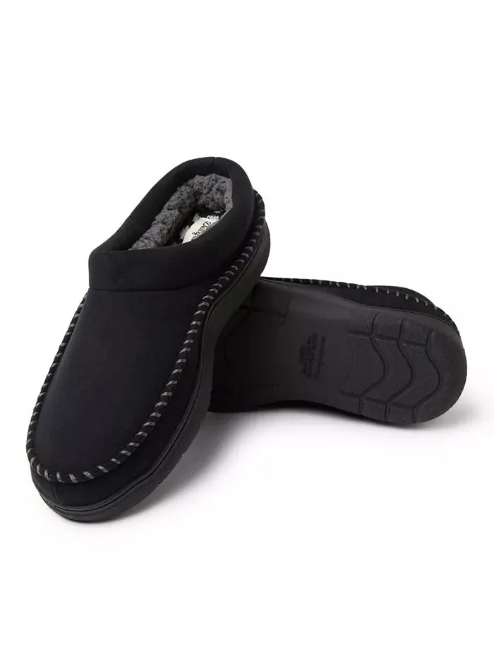 Мужские мокасины Thompson Toe Clog House Shoe Slipper Dearfoams — изображение 5 из 6, черный