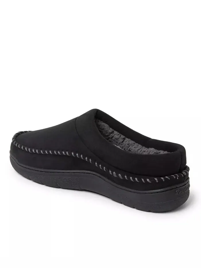 Мужские мокасины Thompson Toe Clog House Shoe Slipper Dearfoams — изображение 6 из 6, черный