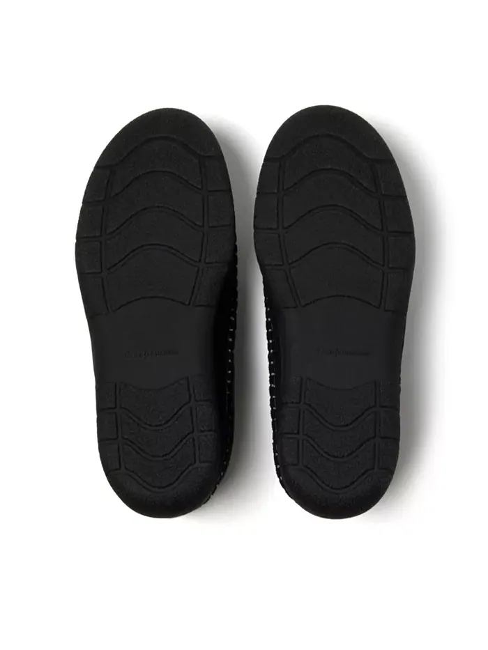 Мужские домашние тапочки-клоги Thompson с мокасиновым носком Dearfoams — изображение 5 из 5, черный