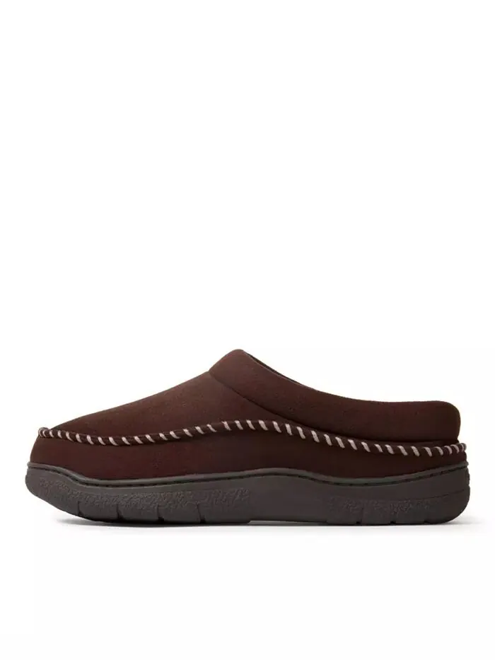 Мужские мокасины Thompson Toe Clog House Shoe Slipper Dearfoams — изображение 3 из 5, коричневый