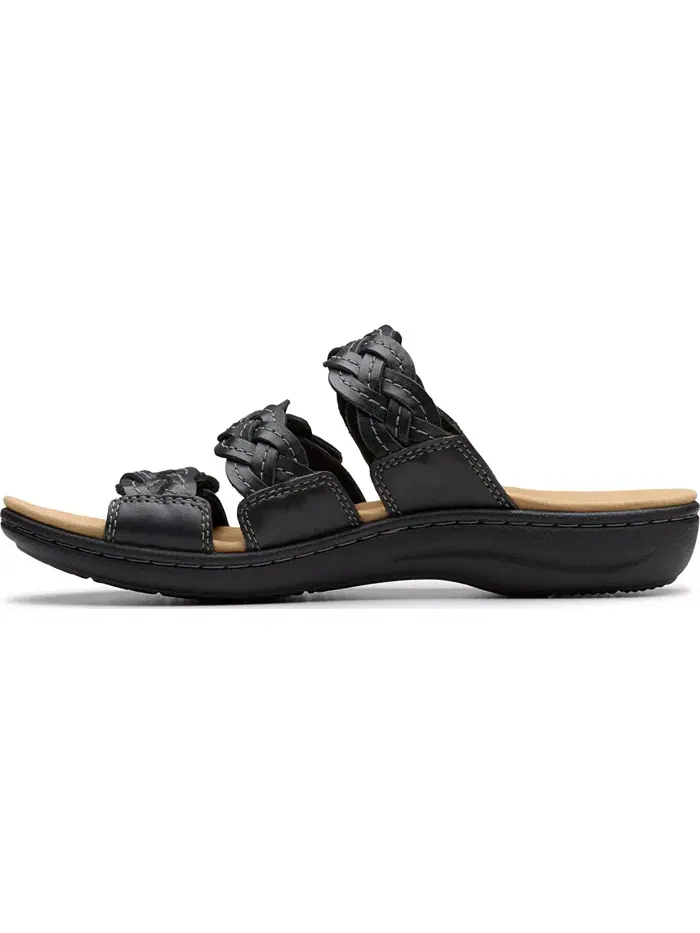 Сандалии женские Clarks Laurieann Rio без застежки на плоской подошве — изображение 3 из 8, черный
