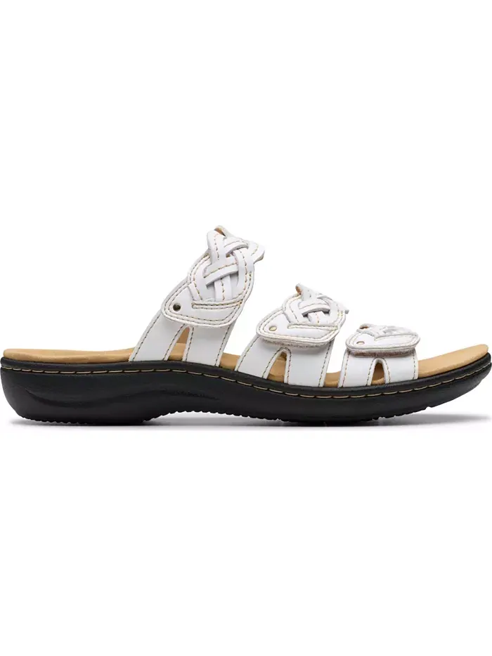 Сандалии женские Clarks Laurieann Rio без застежки на плоской подошве — изображение 2 из 8, белый