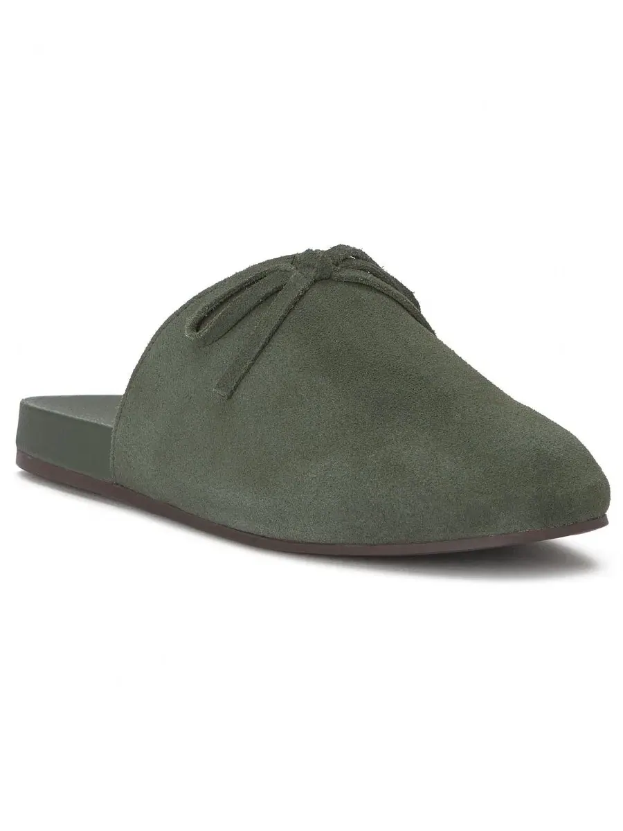 Женские сабо-мюли Dafina Bow Lucky Brand, Winter Mist Suede — изображение 1 из 5