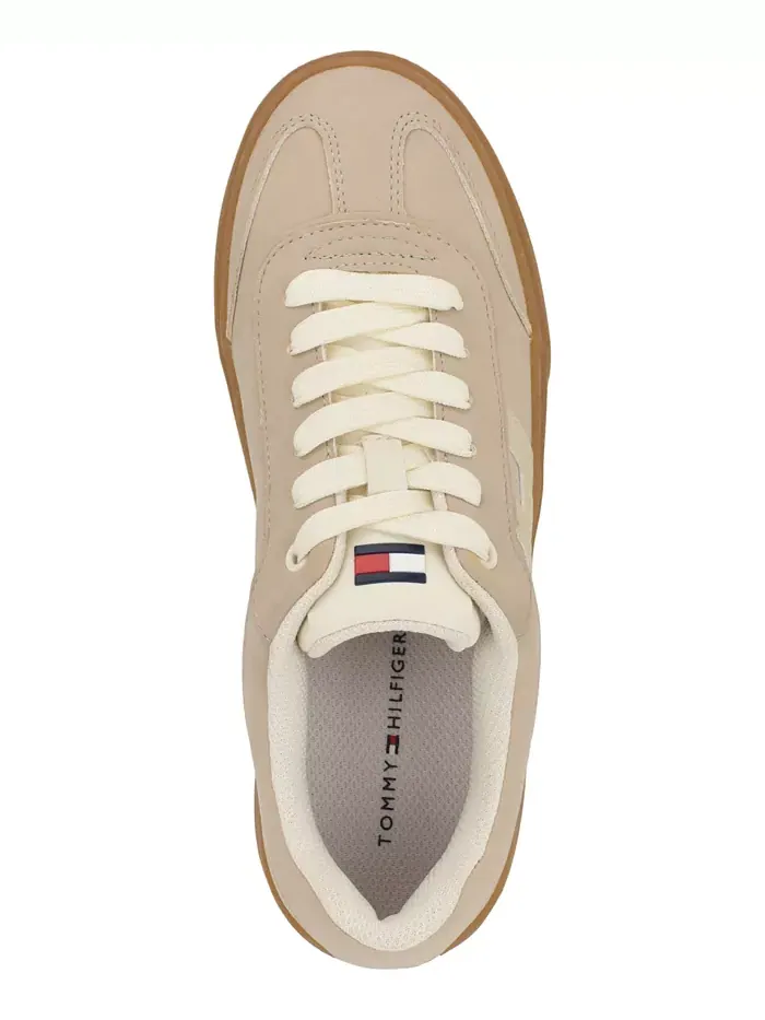 Женские модные кеды Celmi Tommy Hilfiger на шнуровке — изображение 3 из 5, бежевый/бежевый