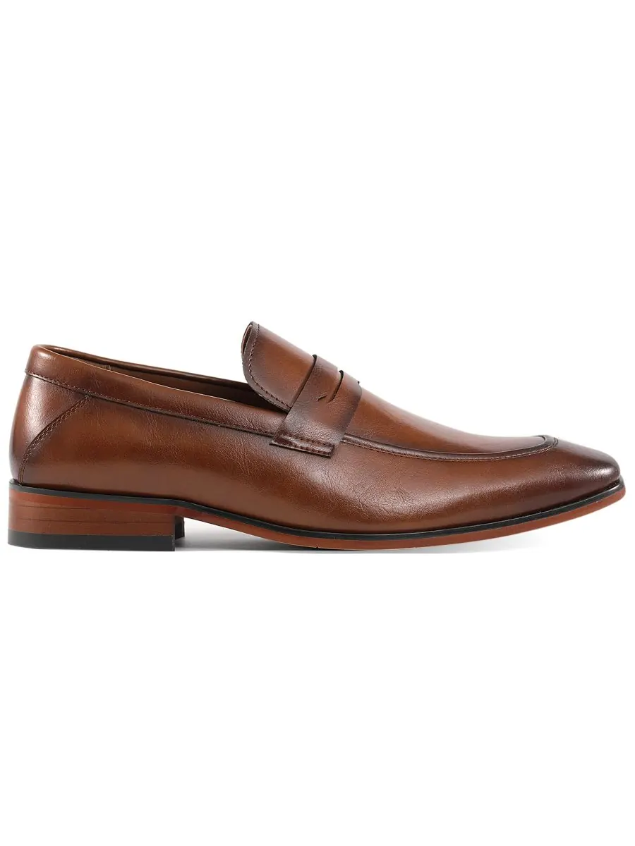 Мужские туфли-слипоны Symon с зауженным носком GUESS — изображение 2 из 5, темный натуральный
