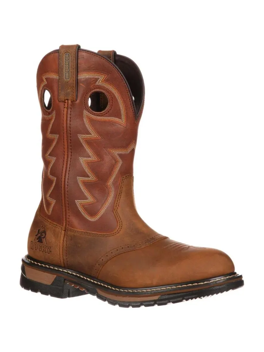 Мужские сапоги вестерн с водоотталкивающей пропиткой, модель Branson Saddle ROCKY