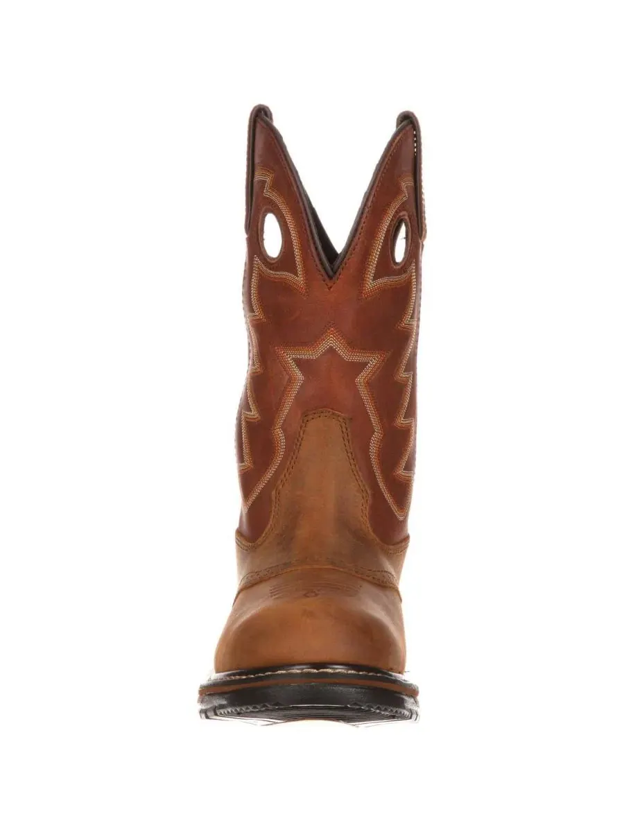 Мужские сапоги вестерн с водоотталкивающей пропиткой, модель Branson Saddle ROCKY — изображение 5 из 7, коричневый