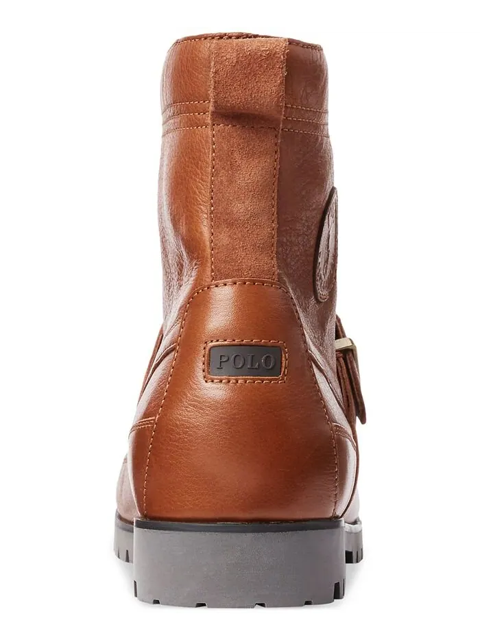 Мужские кожаные ботинки Ranger Tumbled Polo Ralph Lauren — изображение 2 из 4, бежевый