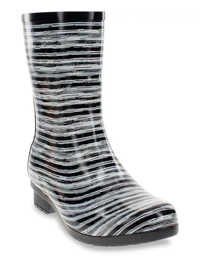 Женские глянцевые полувысокие резиновые сапоги Polished Mid Rain Boot Chooka — изображение 2 из 3, черный