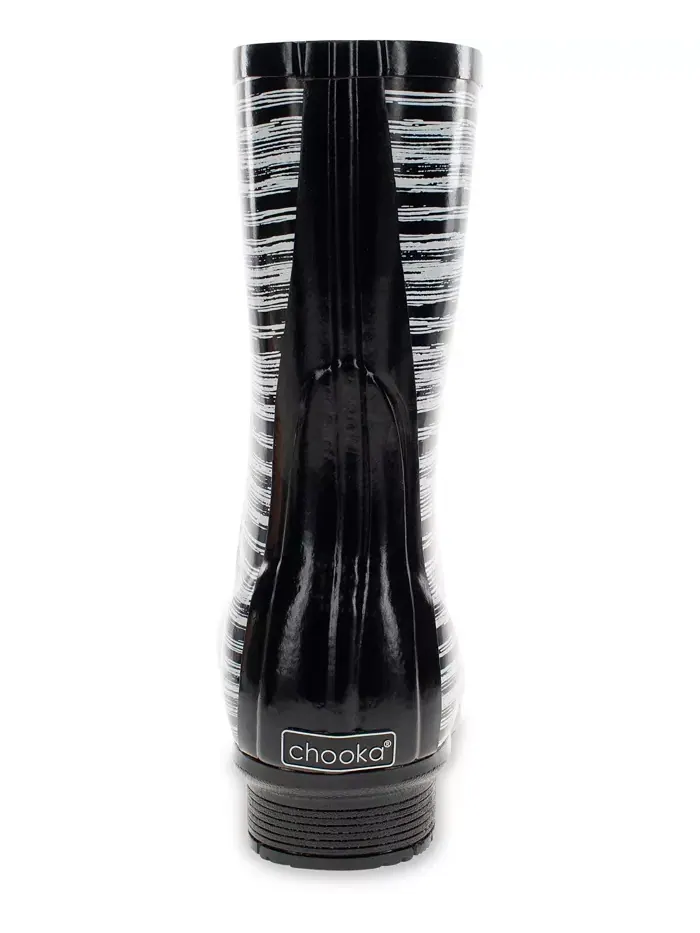Женские глянцевые полувысокие резиновые сапоги Polished Mid Rain Boot Chooka — изображение 3 из 3, черный