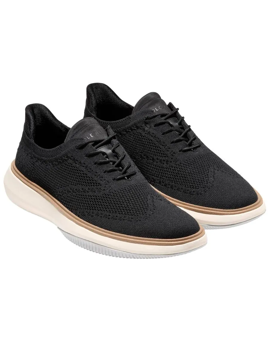Мужские оксфордские туфли Grand Phaze Stitchlite Quick-On на шнуровке Cole Haan — изображение 7 из 10, черный