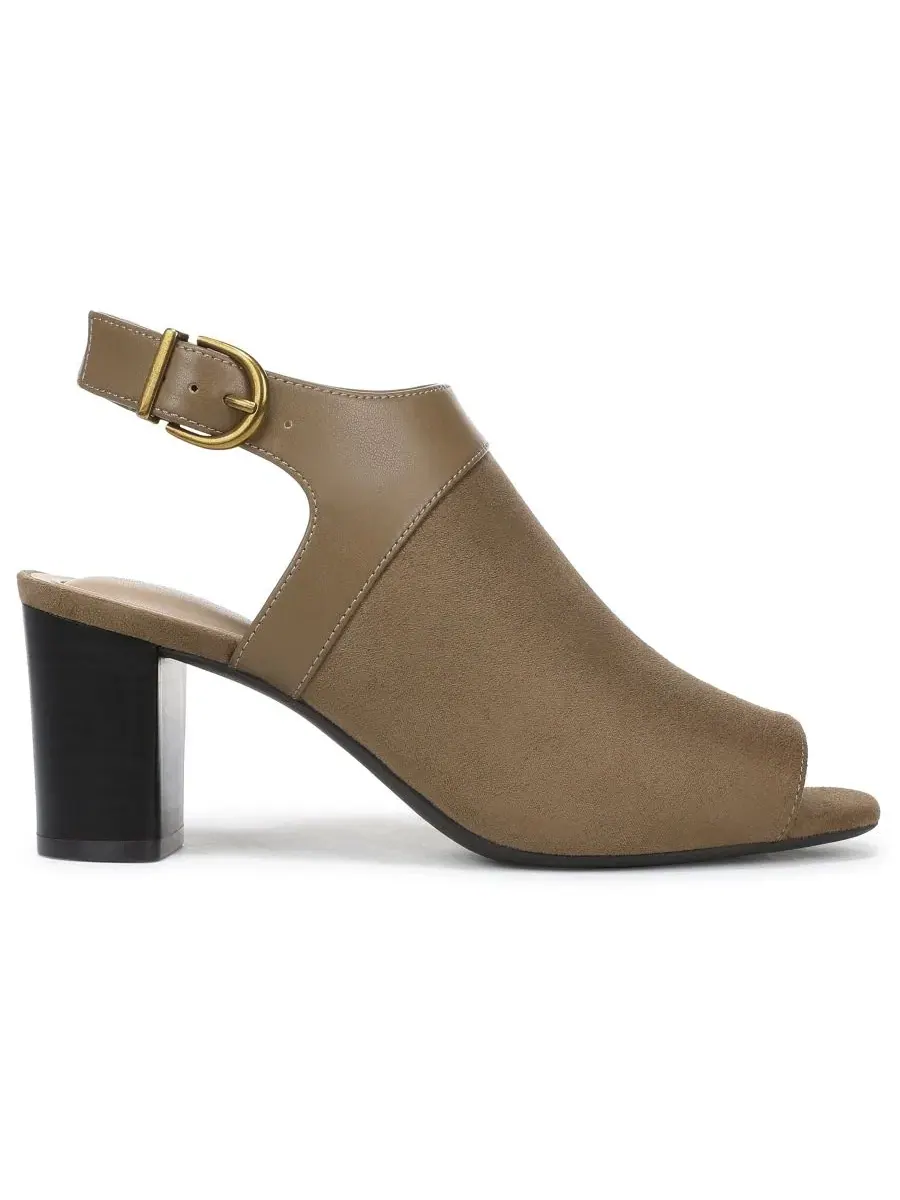 Туфли-лодочки Vondah Block Heel Peep Toe Shooties Giani Bernini — изображение 2 из 5, темный песочный