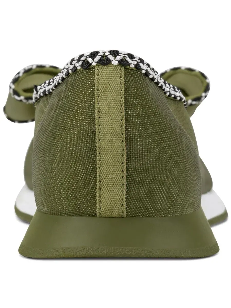 Балетки-слипоны Macklin Flat Ballet Sneakers KARL LAGERFELD PARIS — изображение 3 из 5, оливковый