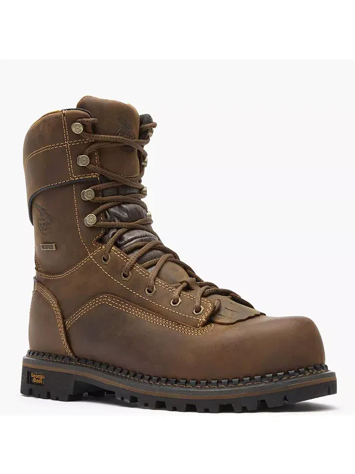 Мужские рабочие ботинки AMP LT Low Heel Logger Composite Toe Waterproof Georgia Boot — изображение 1 из 7, коричневый