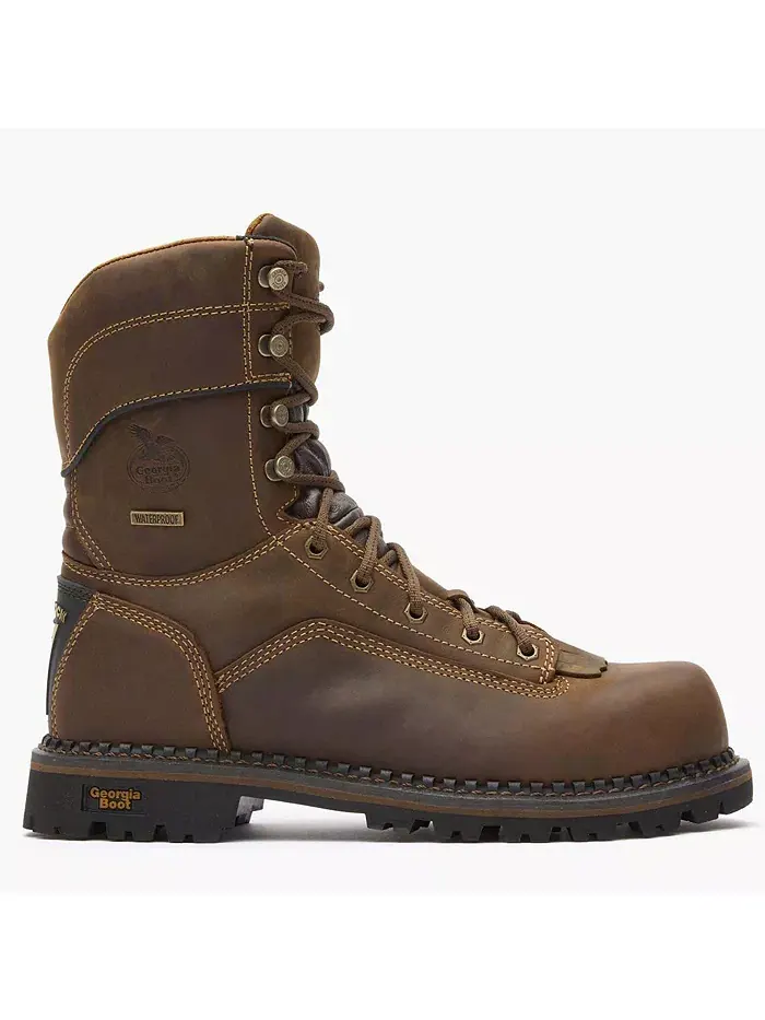 Мужские рабочие ботинки AMP LT Low Heel Logger Composite Toe Waterproof Georgia Boot — изображение 5 из 7, коричневый