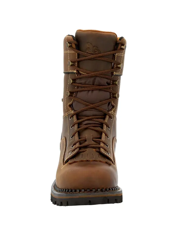 Мужские рабочие ботинки AMP LT Low Heel Logger Composite Toe Waterproof Georgia Boot — изображение 6 из 7, коричневый