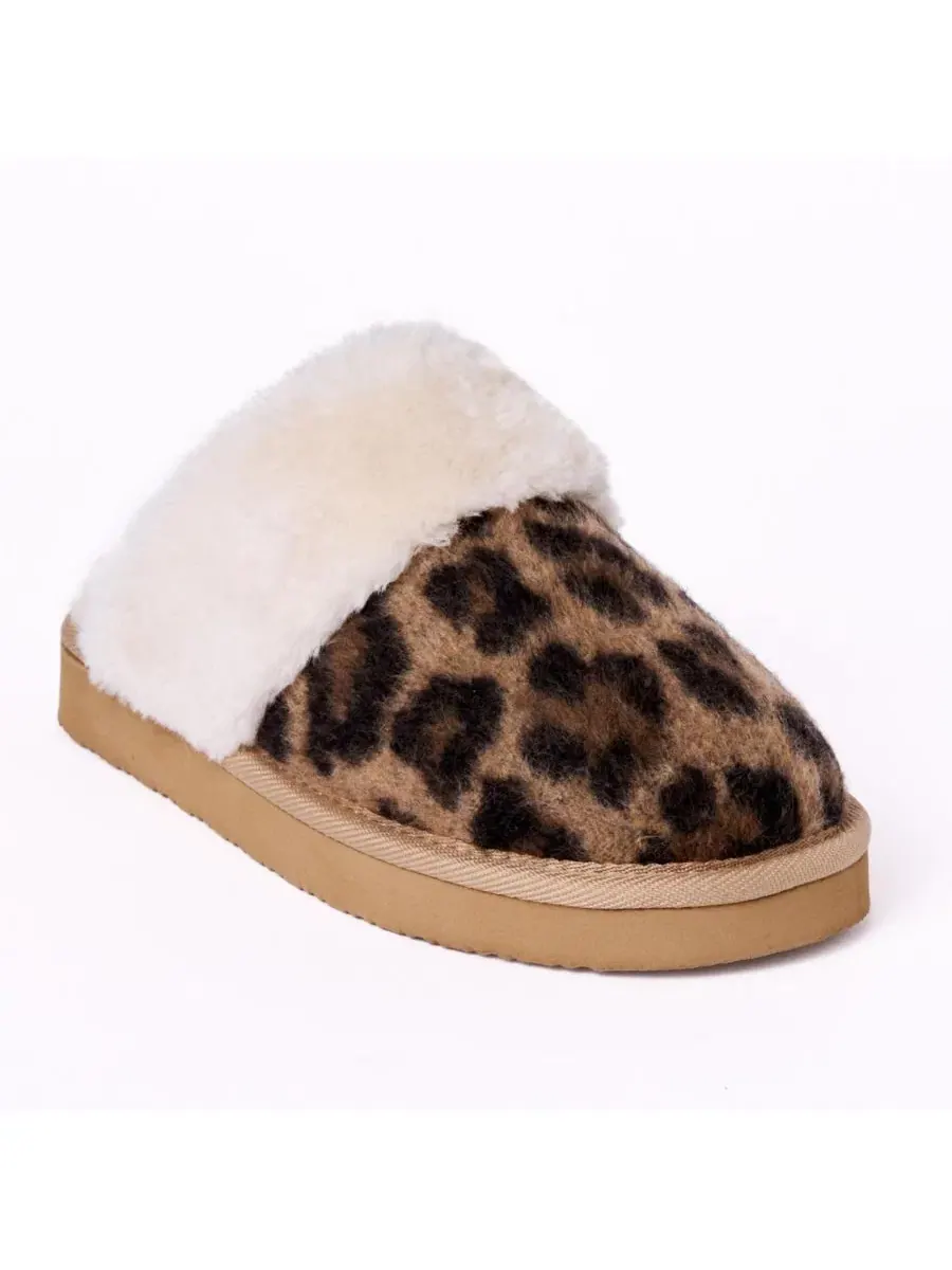 Женские тапочки с узором и искусственным мехом, модель Chesney Patterned Minnetonka — изображение 1 из 7, коричневый