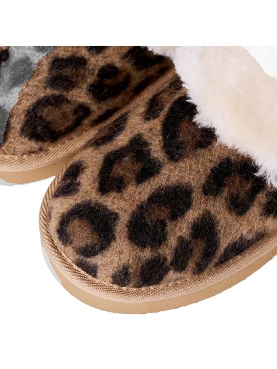 Женские тапочки с узором и искусственным мехом, модель Chesney Patterned Minnetonka — изображение 2 из 7, коричневый