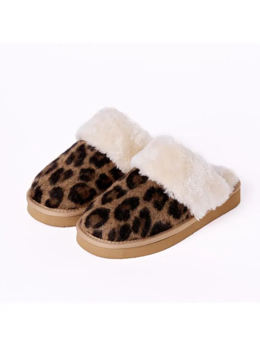 Женские тапочки с узором и искусственным мехом, модель Chesney Patterned Minnetonka — изображение 4 из 7, коричневый