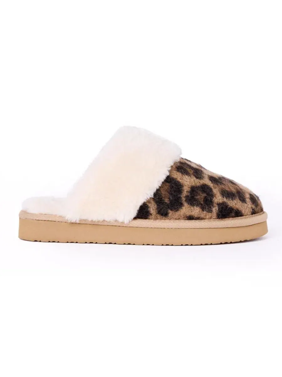 Женские тапочки с узором и искусственным мехом, модель Chesney Patterned Minnetonka — изображение 5 из 7, коричневый