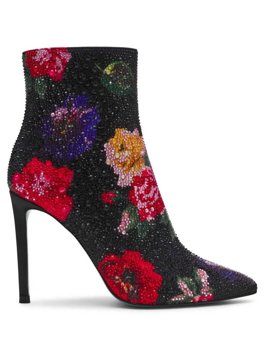 Женские ботильоны Belle на шпильке со стразами Betsey Johnson — изображение 2 из 5, черный мульти