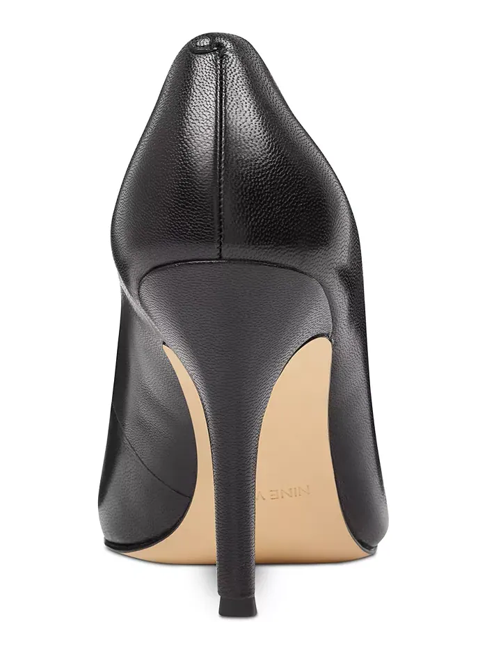 Женские льняные туфли-лодочки на шпильке с острым носком Nine West — изображение 3 из 8, черный
