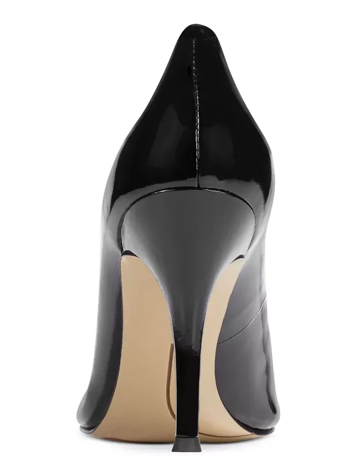 Женские льняные туфли-лодочки на шпильке с острым носком Nine West — изображение 6 из 8, черный