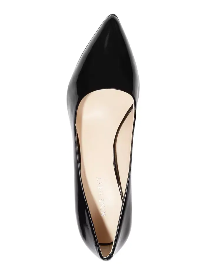 Женские льняные туфли-лодочки на шпильке с острым носком Nine West — изображение 7 из 8, черный