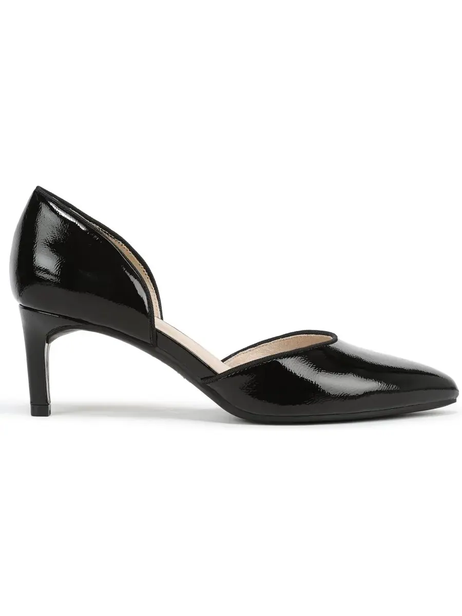 Женские туфли-лодочки Alessandra с острым носком LifeStride, черный patent faux leather — изображение 2 из 5