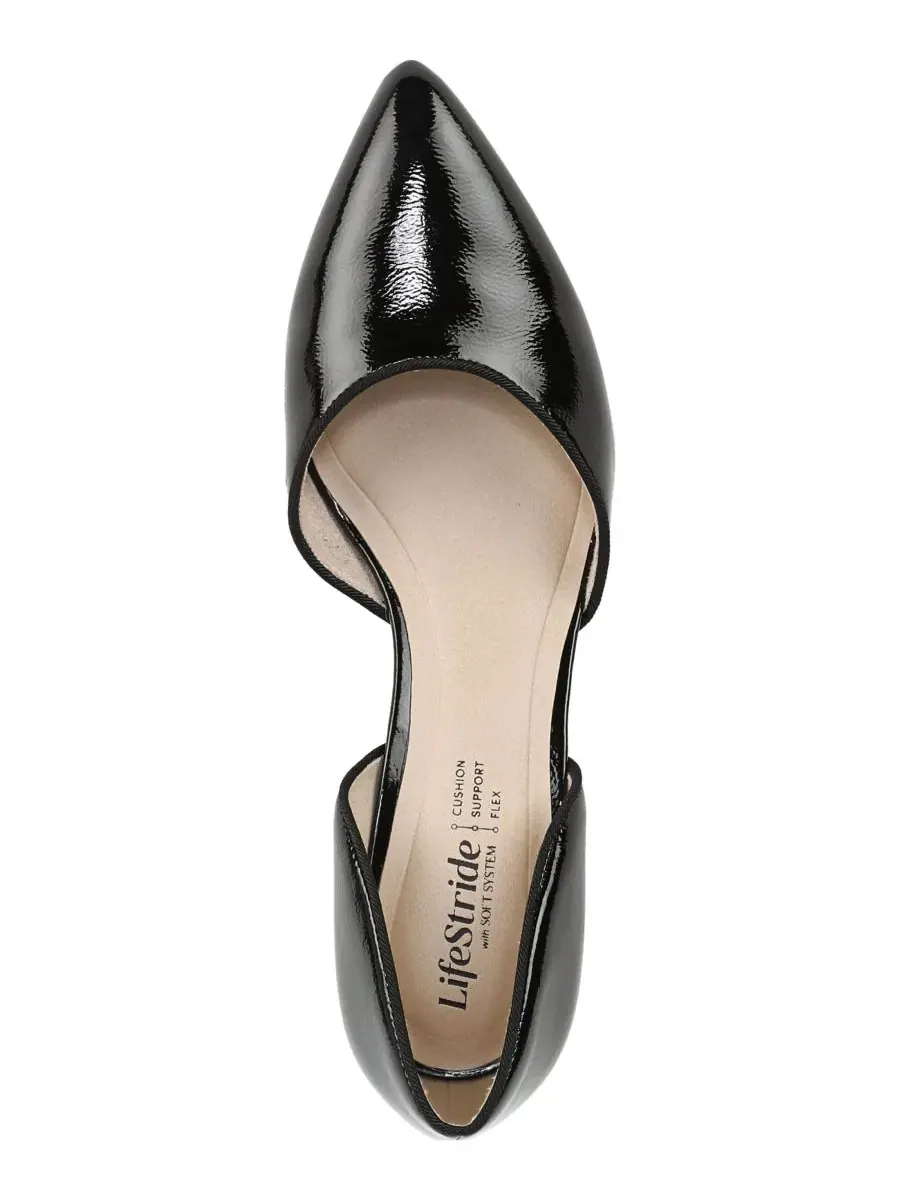 Женские туфли-лодочки Alessandra с острым носком LifeStride, черный patent faux leather — изображение 4 из 5