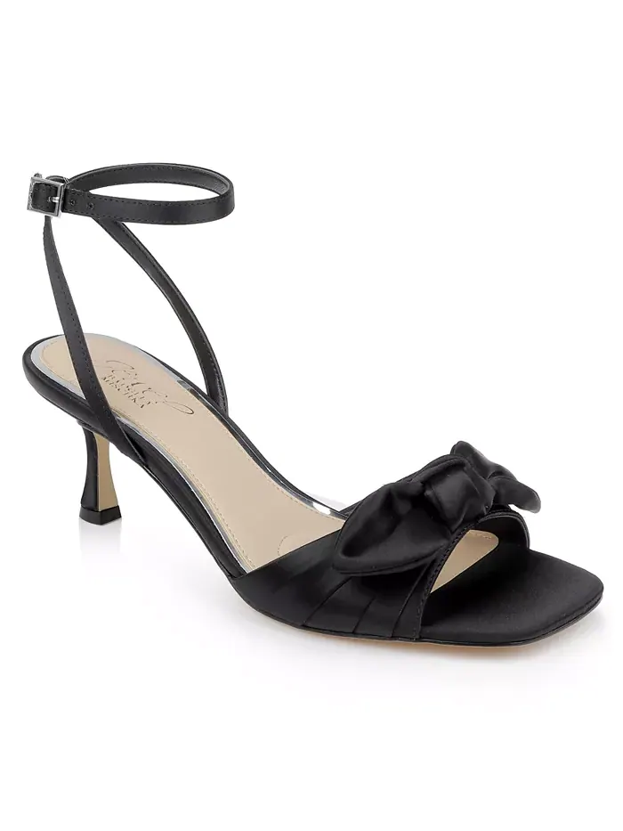 Женские сандалии Emeli Bow с квадратным носком Jewel Badgley Mischka