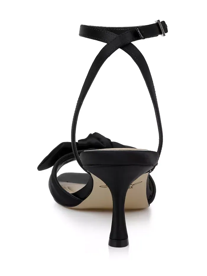Женские сандалии Emeli Bow с квадратным носком Jewel Badgley Mischka — изображение 4 из 6, черный