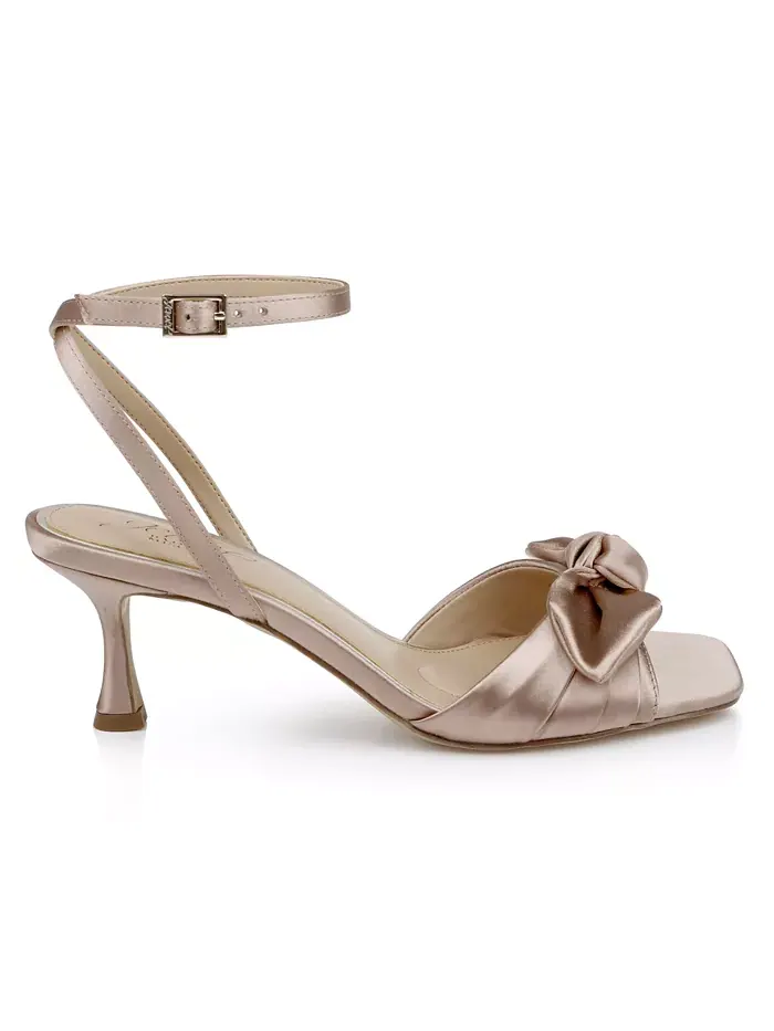 Женские сандалии Emeli Bow с квадратным носком Jewel Badgley Mischka — изображение 2 из 6, розовый