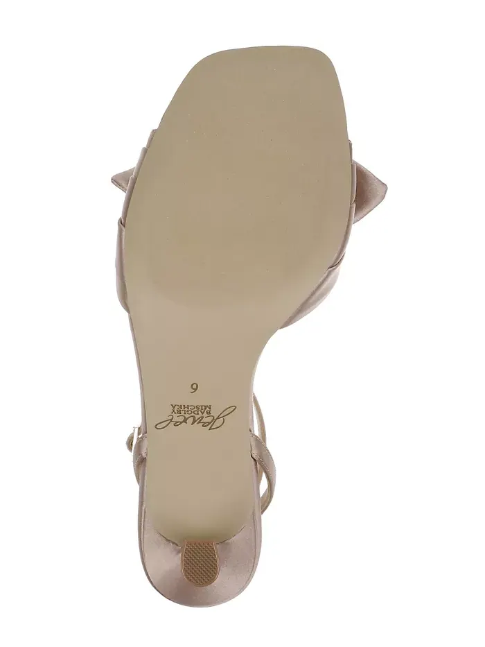 Женские сандалии Emeli Bow с квадратным носком Jewel Badgley Mischka — изображение 5 из 6, розовый
