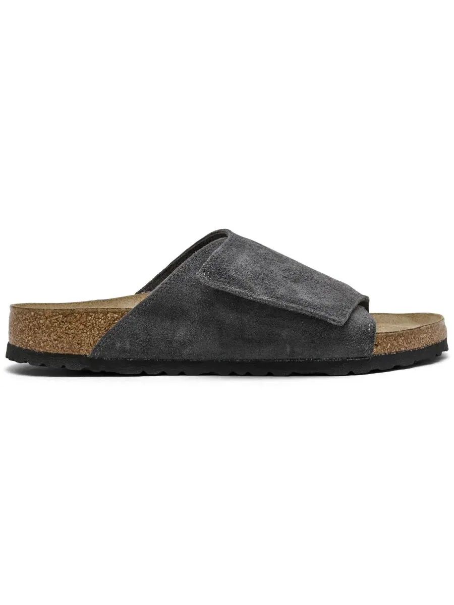 Шлепанцы-сандалии Solana Suede Leather Slide Birkenstock — изображение 2 из 6, темно-серый