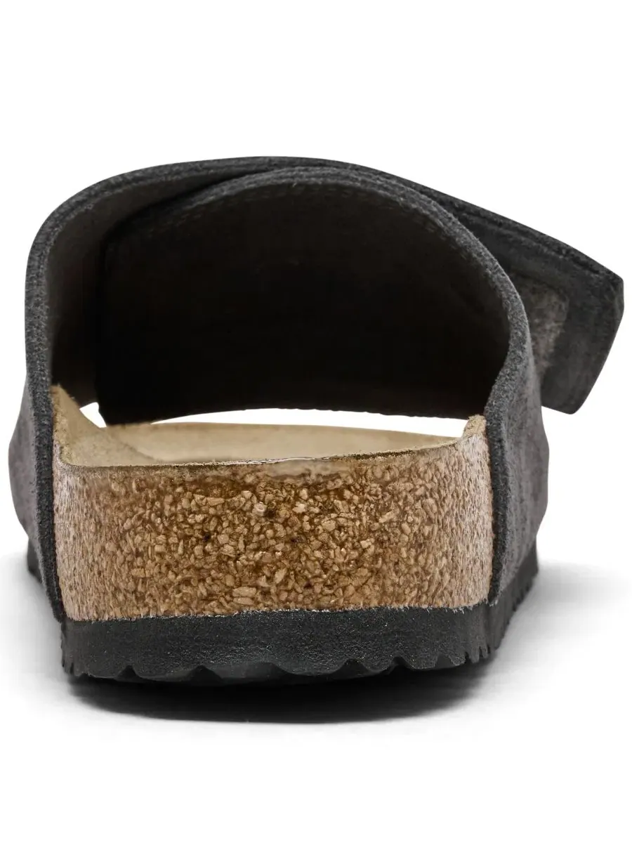 Шлепанцы-сандалии Solana Suede Leather Slide Birkenstock — изображение 4 из 6, темно-серый