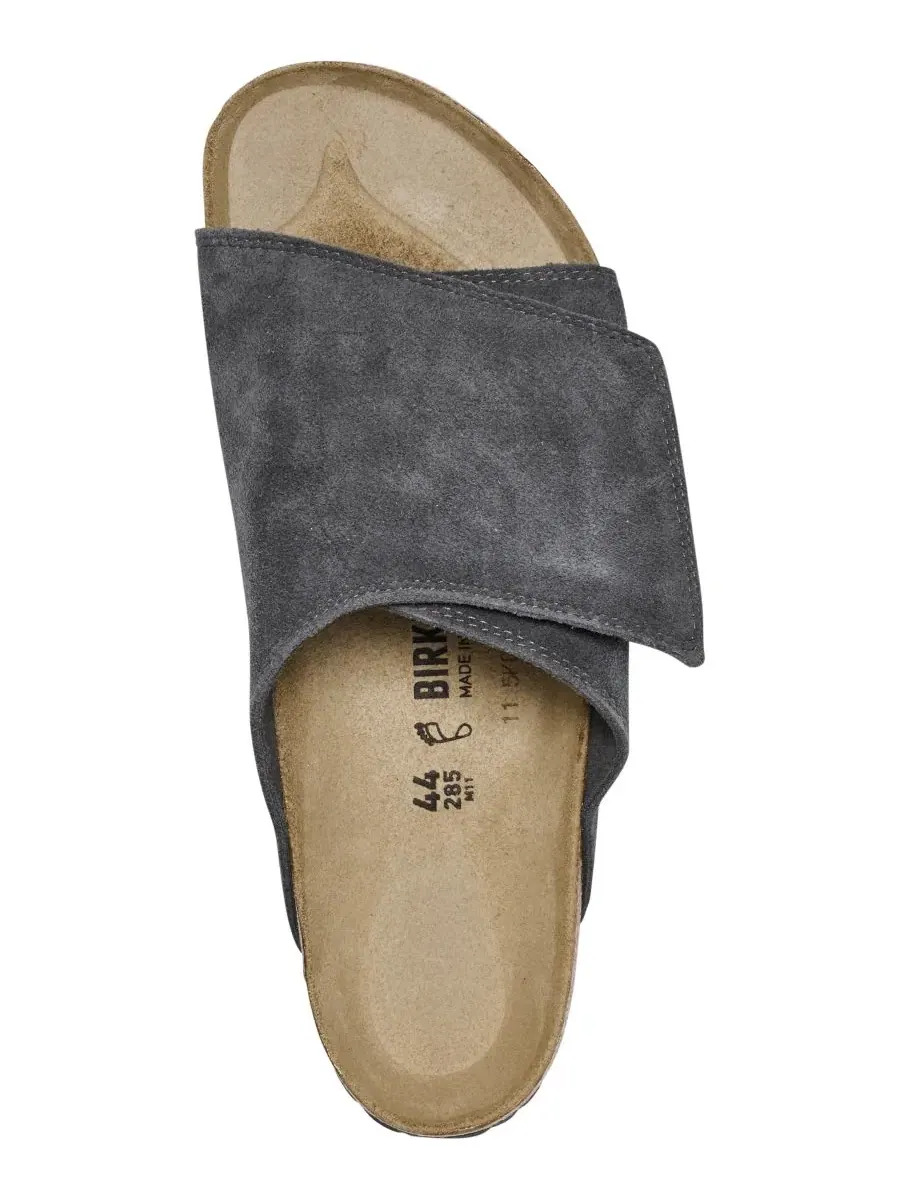 Шлепанцы-сандалии Solana Suede Leather Slide Birkenstock — изображение 5 из 6, темно-серый