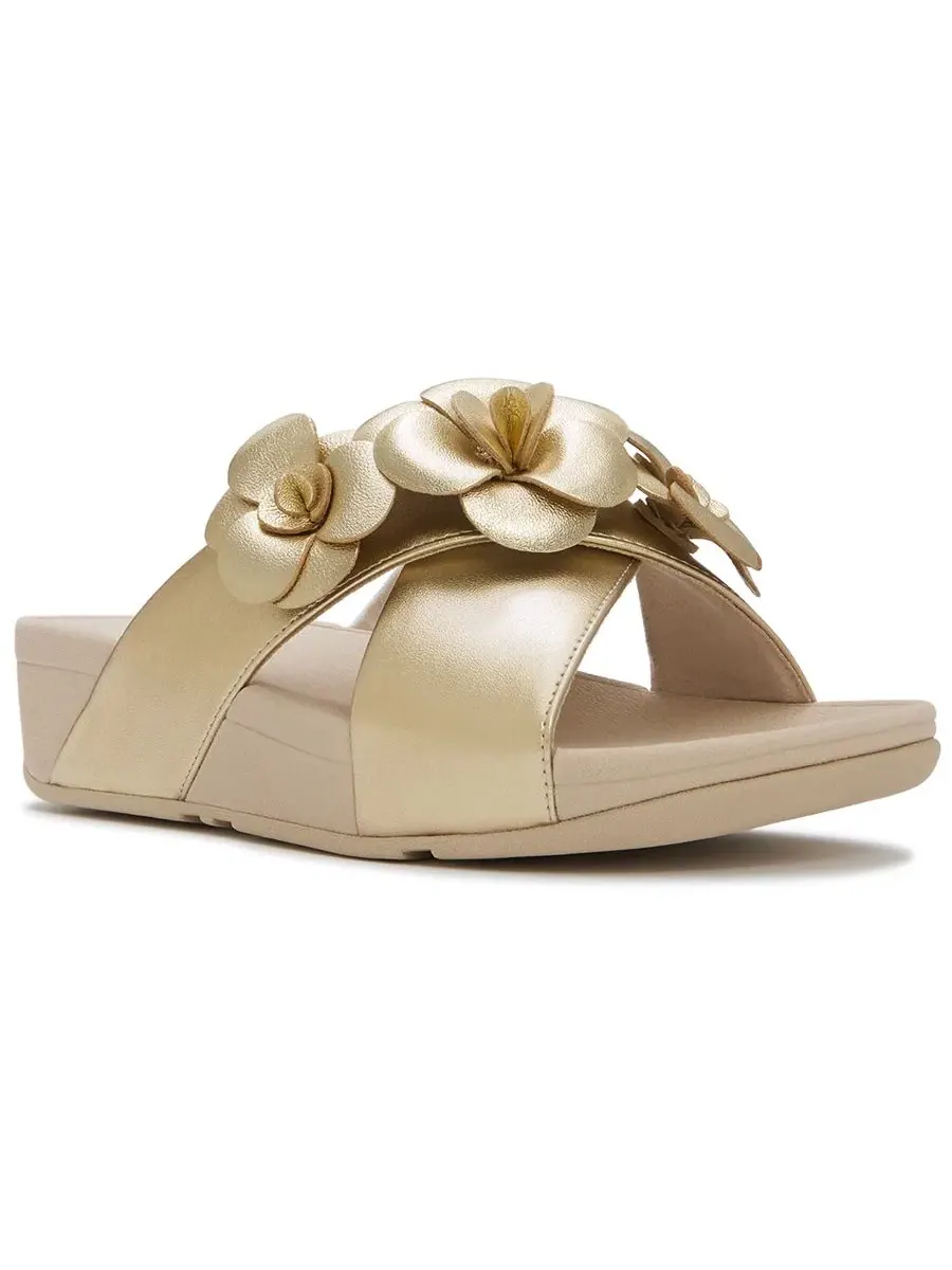 Женские сандалии-шлепанцы Lulu Flower Cross FitFlop — изображение 1 из 7, платиновый