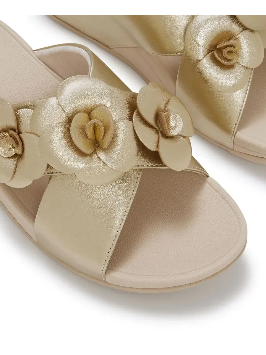 Женские сандалии-шлепанцы Lulu Flower Cross FitFlop — изображение 6 из 7, платиновый