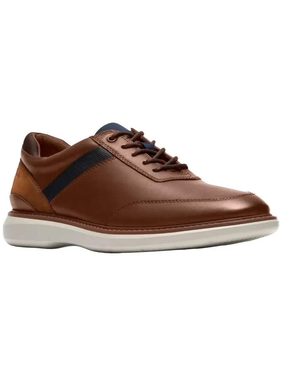 Туфли мужские на шнуровке Clarks Brantin, кожаные — изображение 1 из 12, коричневый