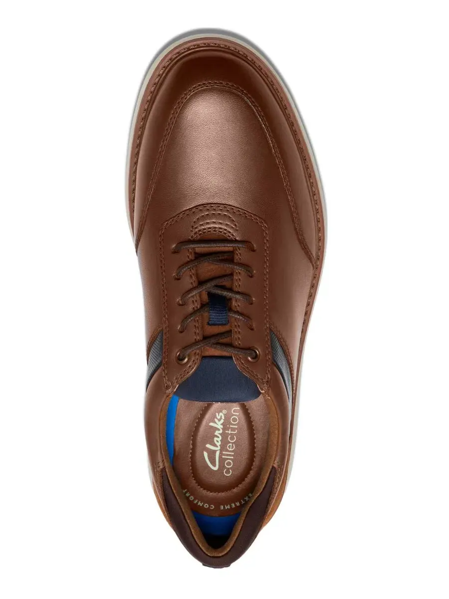 Туфли мужские на шнуровке Clarks Brantin, кожаные — изображение 4 из 12, коричневый