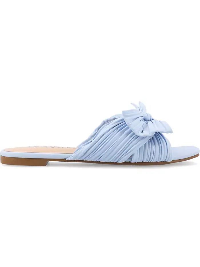 Женские плоские сандалии Serlina с бантом Journee Collection — изображение 2 из 5, светлый синий