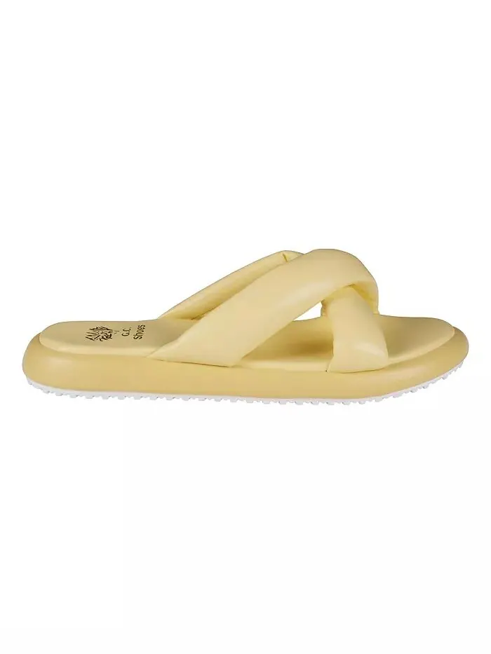Женские сандалии Nalani Crisscross Slide Flat GC Shoes — изображение 2 из 5, желтый