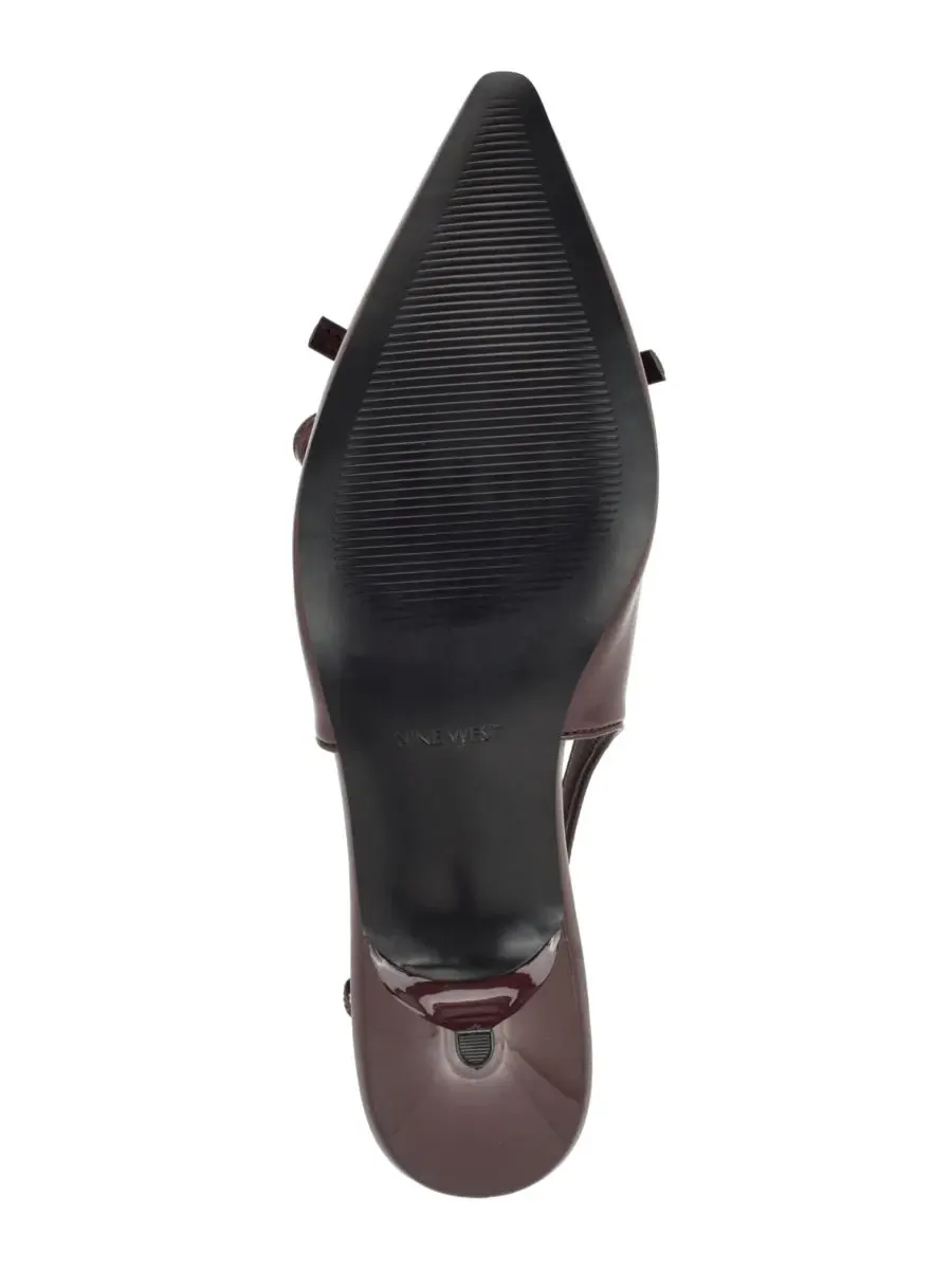 Туфли-лодочки Lyrical Bow Kitten Heel на каблуке-рюмочке Nine West — изображение 5 из 5, красный