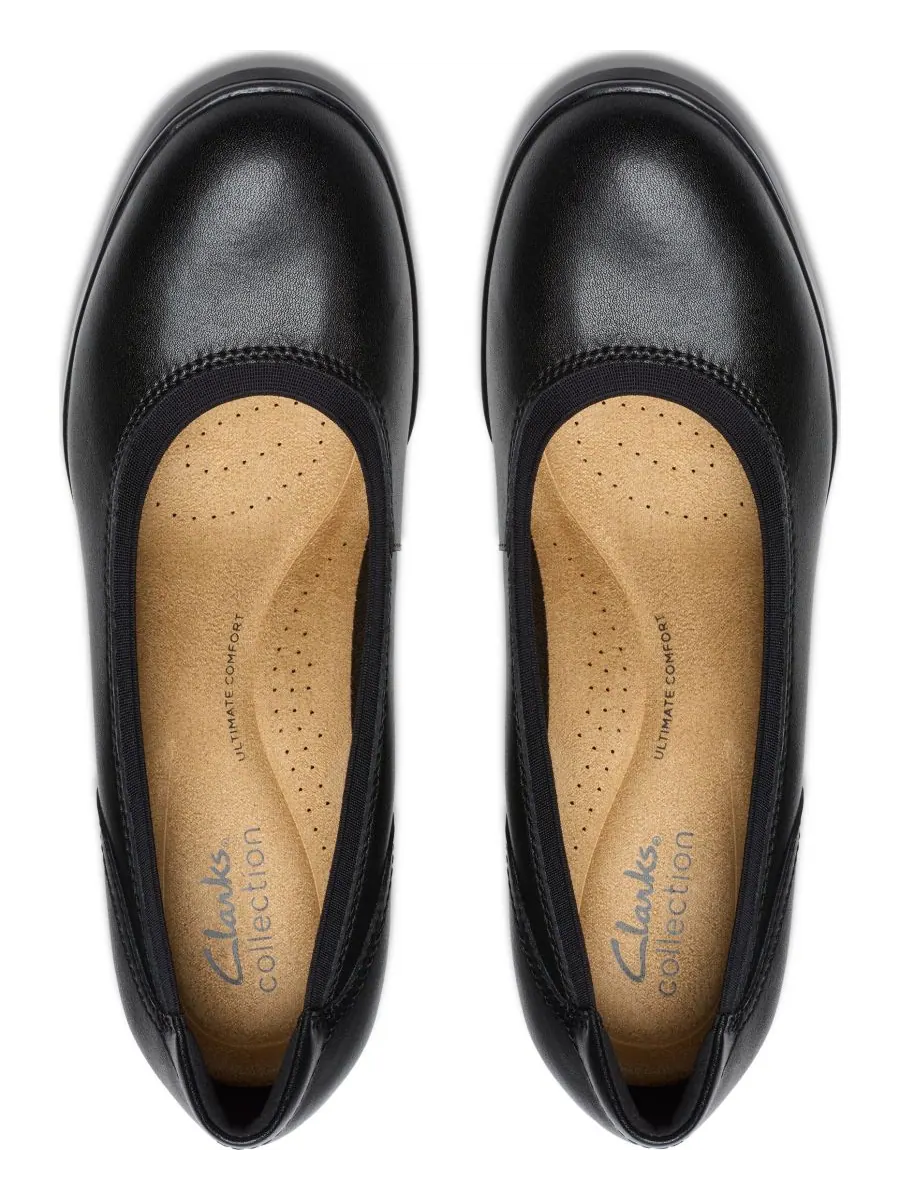 Слипоны женские Clarks Edyth Emily2, кожаные — изображение 4 из 5, черный