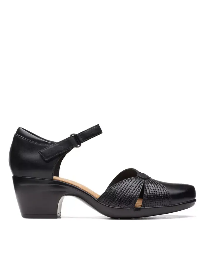 Сандалии женские Clarks Emily Rae, кожаные — изображение 3 из 14, черный