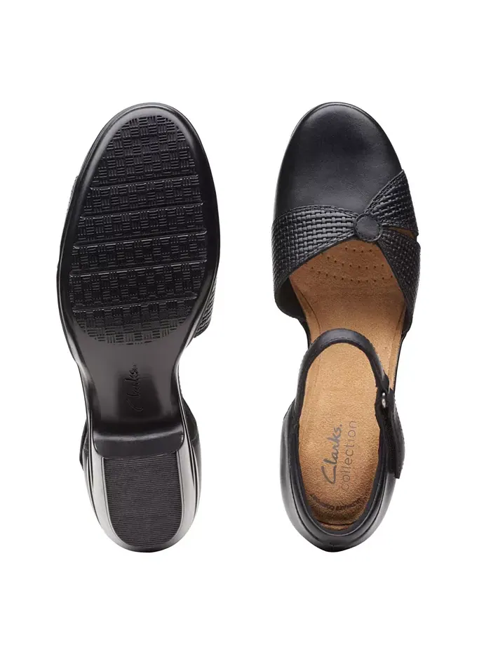 Сандалии женские Clarks Emily Rae, кожаные — изображение 5 из 14, черный